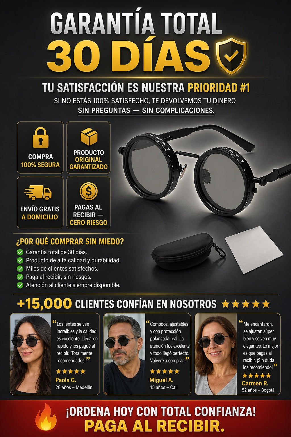 Gafas Lentes Polarizado Ajustable - imagen 9