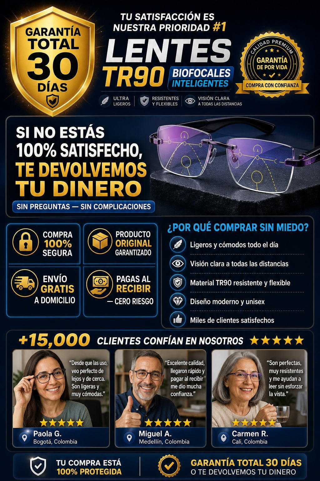 Lentes Tr90 Biofocales Inteligentes - imagen 9