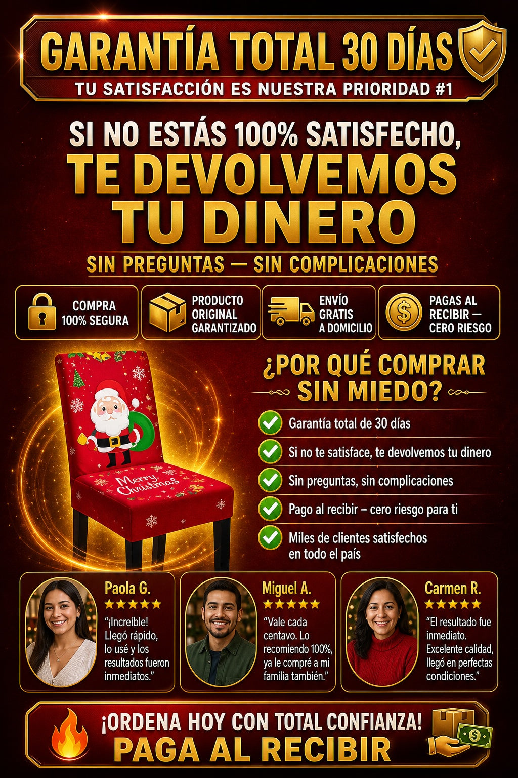 Funda Para Silla Navidad Decorativa - imagen 9