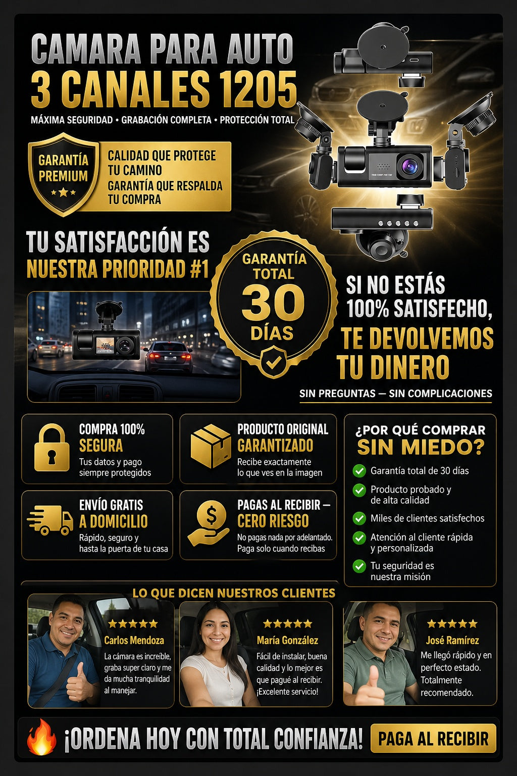Camara Para Auto 3 Canales 1205 - imagen 9