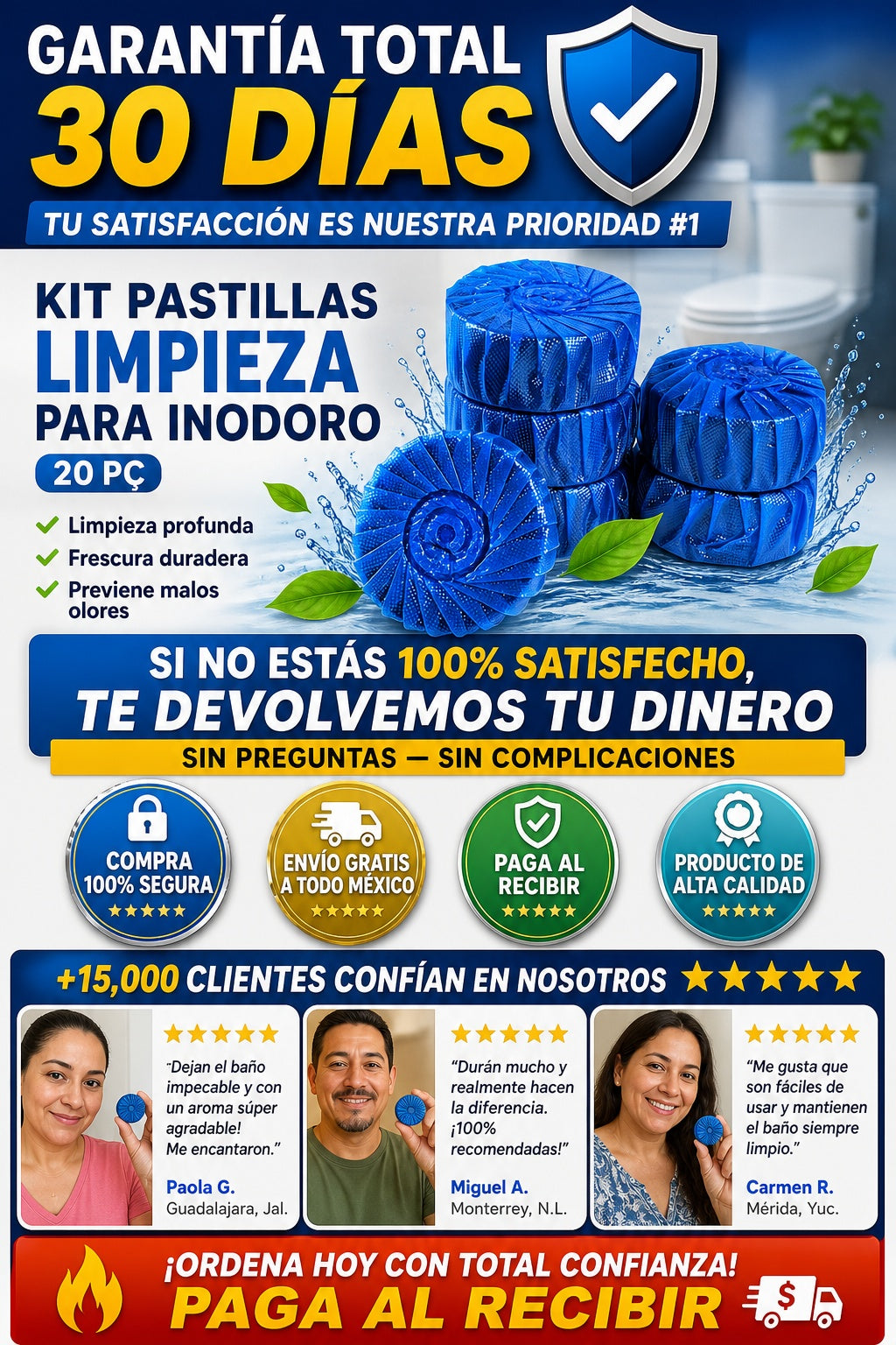 Kit Pastillas Limpieza Para Inodoro 20 pç - imagen 9