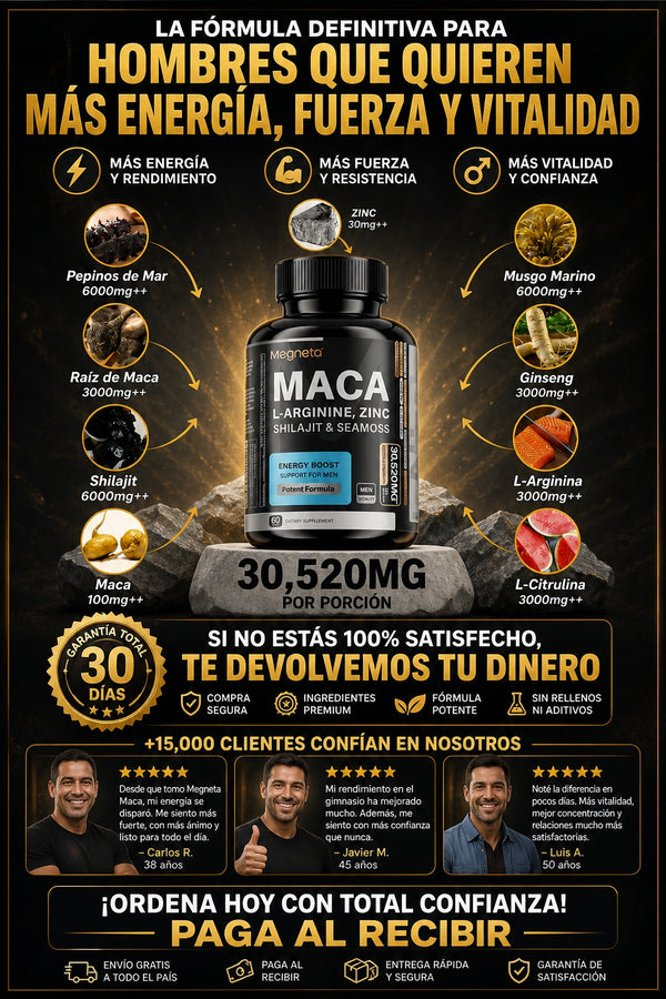 Suplemento Megneta Maca Hombres 60 Cp - imagen 9