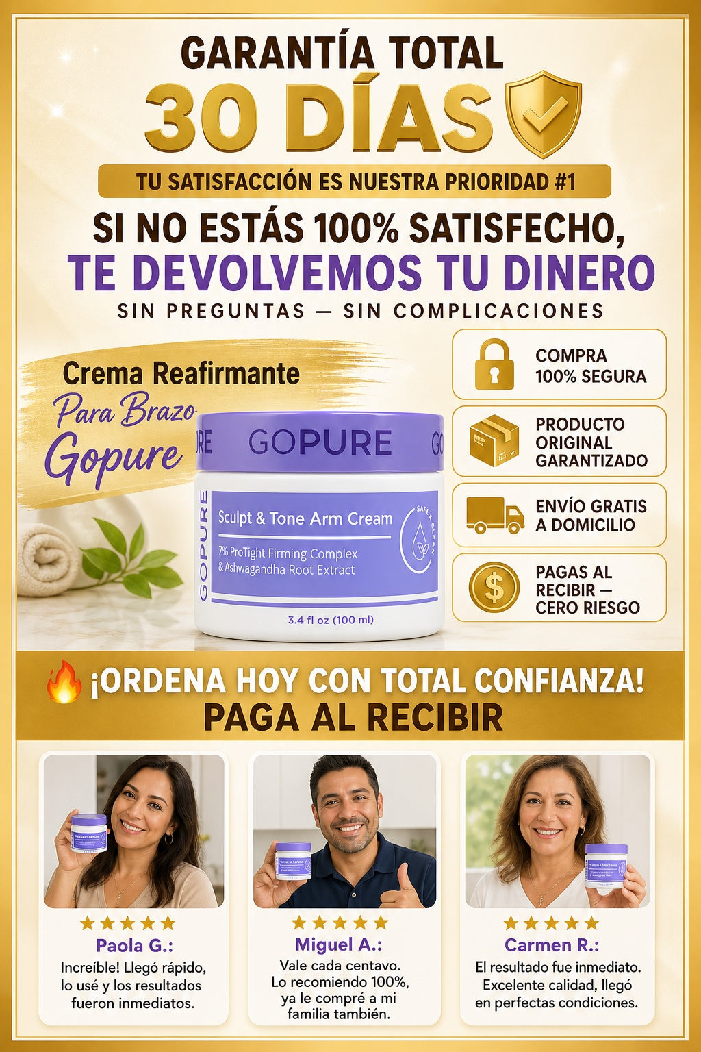 Crema Reafirmante Para Brazo Gopure - imagen 9