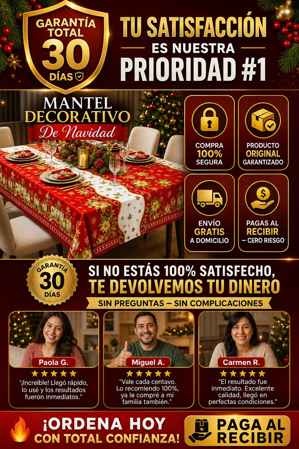 Mantel Decorativo De Navidad - imagen 9