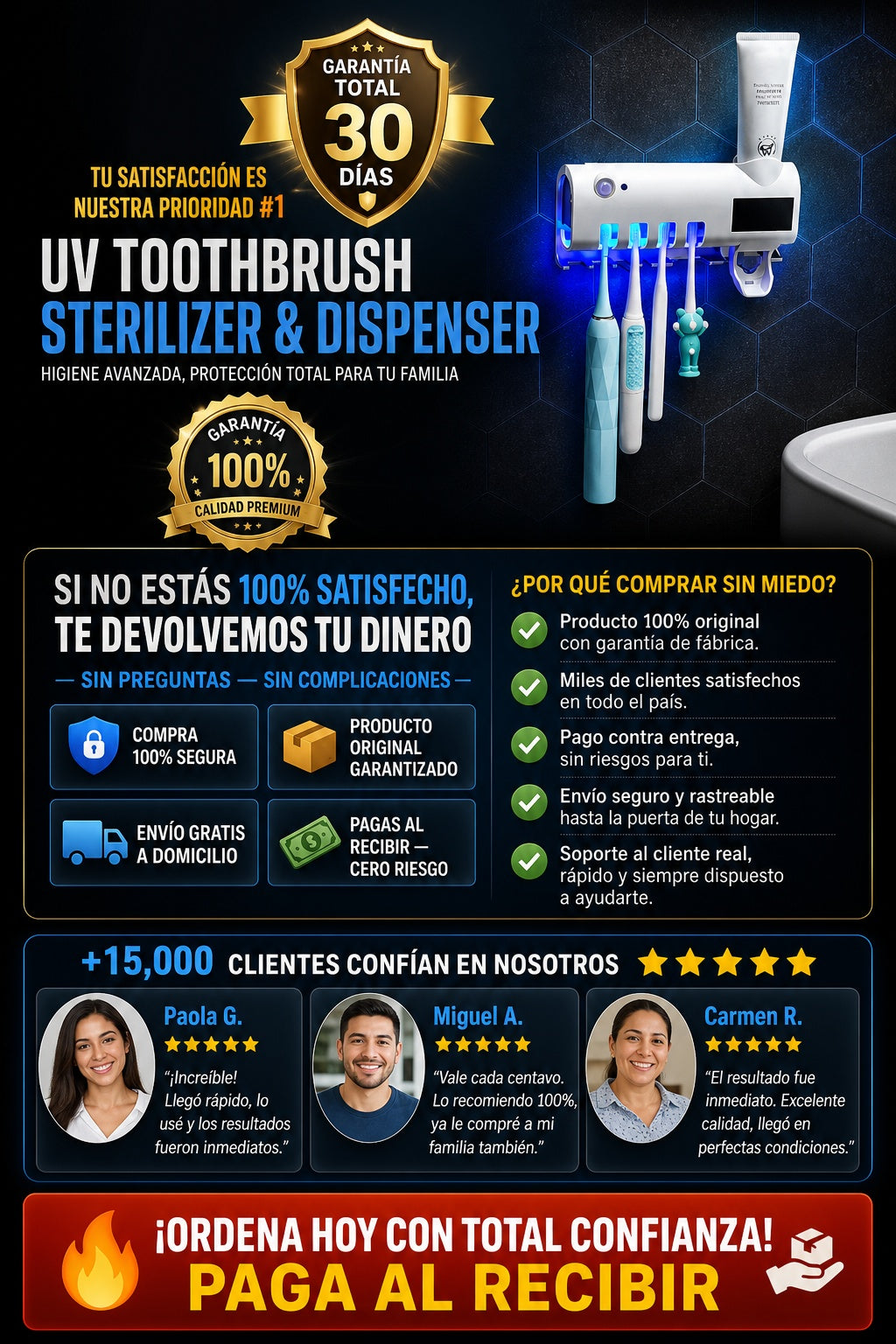 Dispensador Y Esterilizador Cepillos Uv - imagen 9