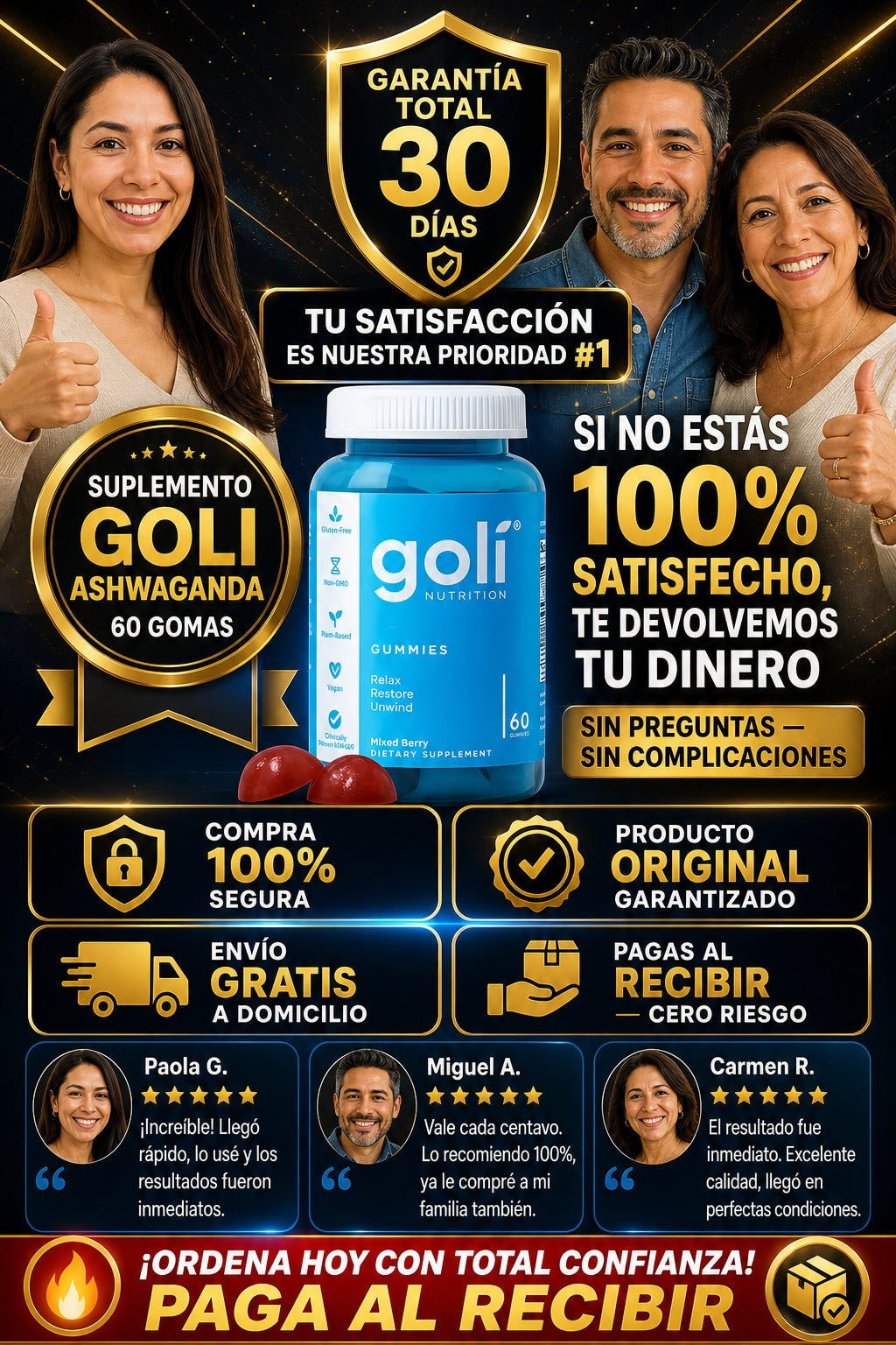 Suplemento Goli Ashwaganda 60 Gomas - imagen 9