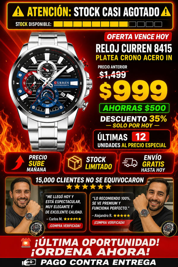 Reloj Curren 8415 Platea Crono Acero In - imagen 10