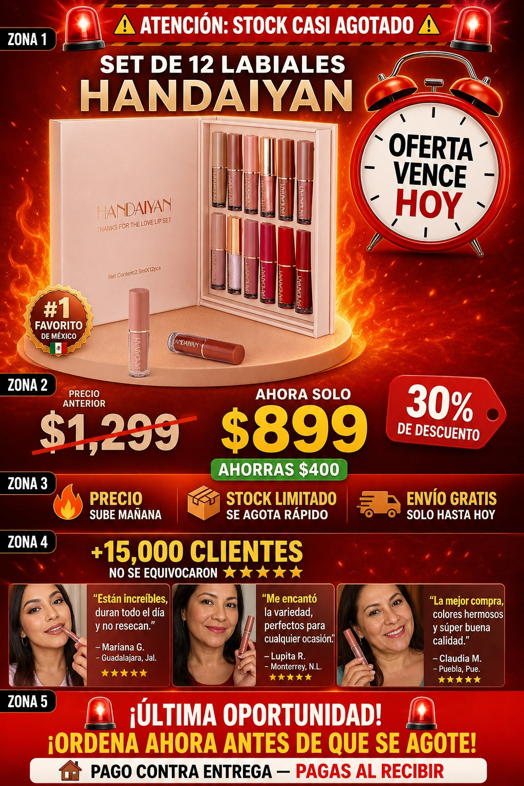 Set De 12 Labiales HANDAIYAN - imagen 10