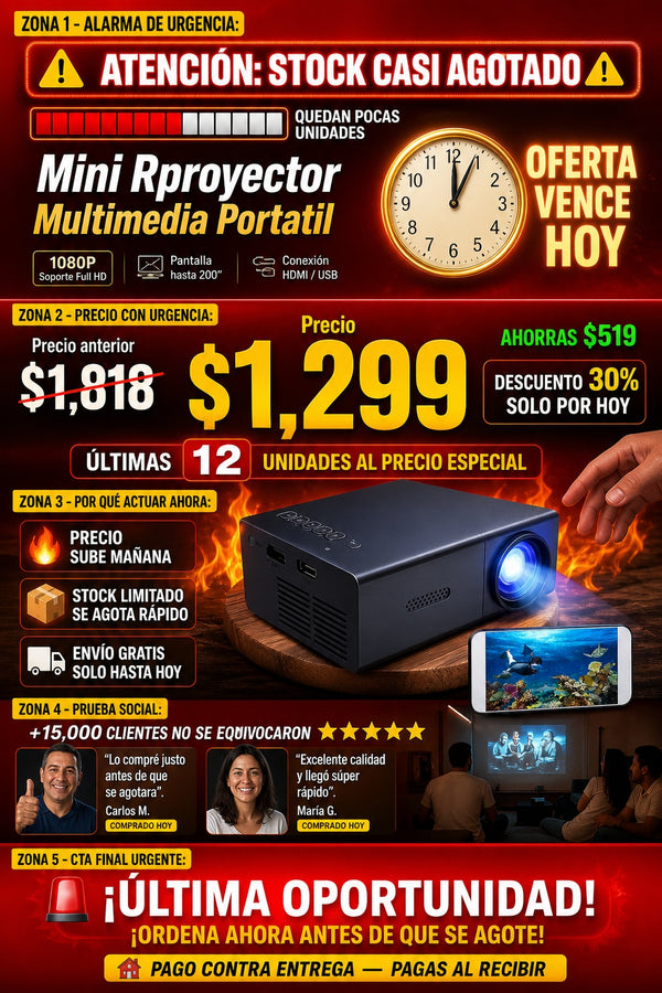 Mini Rproyector Multimedia Portatil - imagen 10