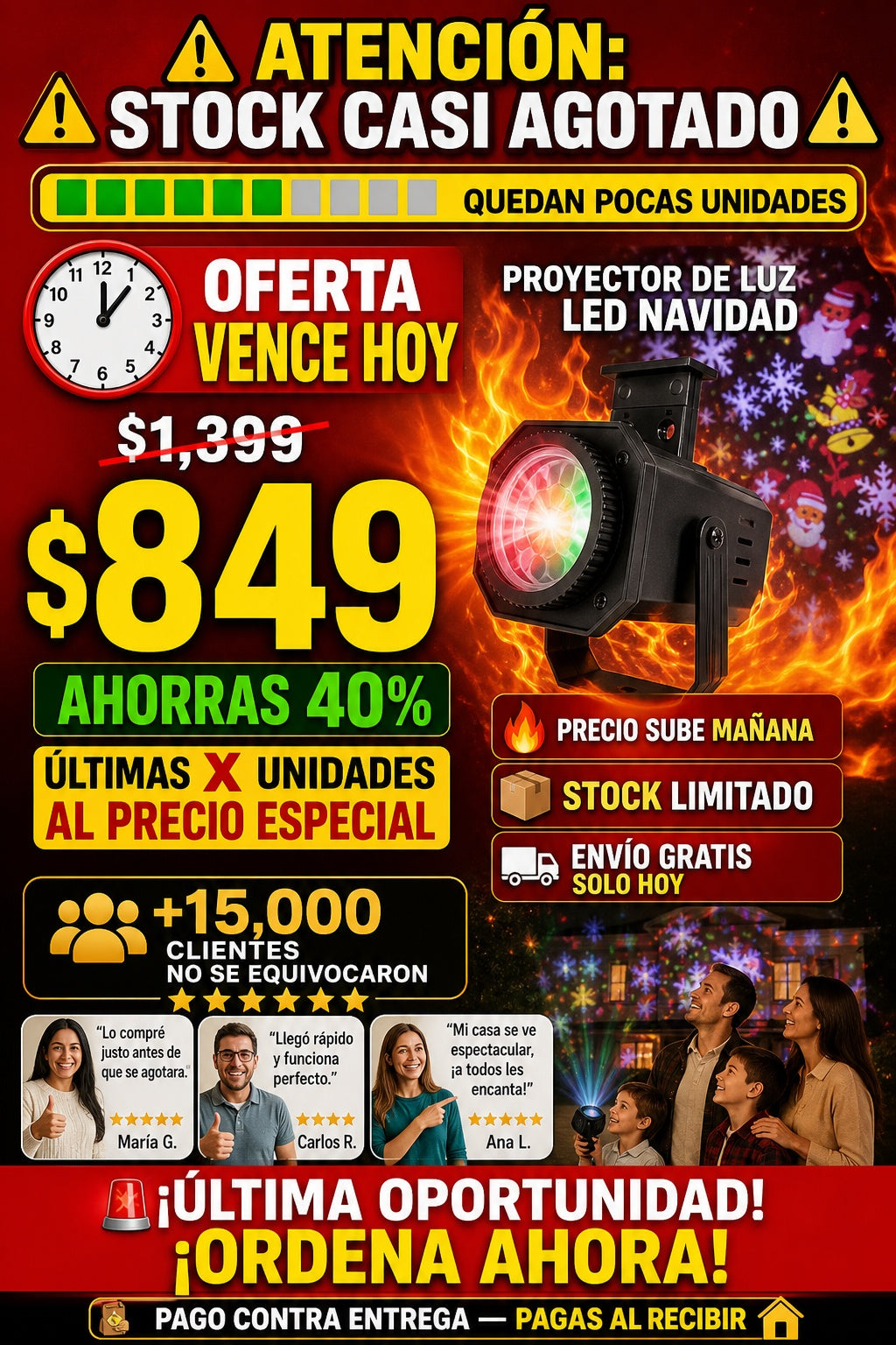 Proyector De Luz Led Navidad - imagen 10