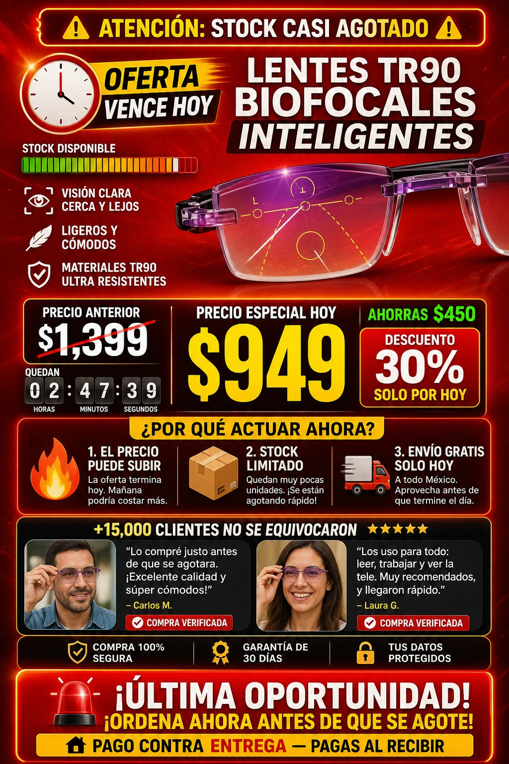 Lentes Tr90 Biofocales Inteligentes - imagen 10