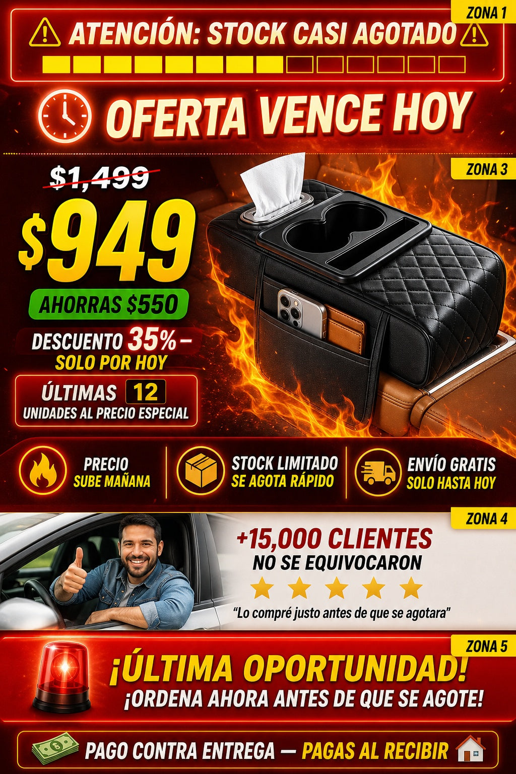 Organizador Para Reposabrazos De Auto - imagen 10