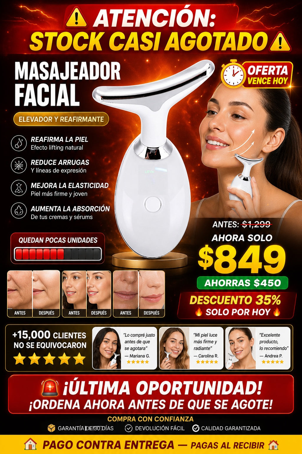 Masajeador Facial Cuello Antiarrugas - imagen 10