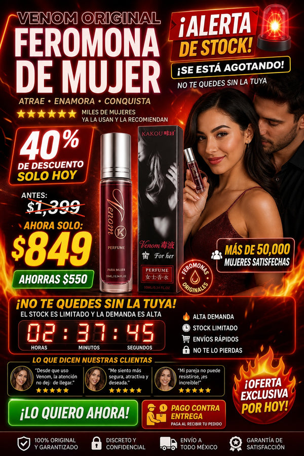 Venom Original Feromona De Mujer - imagen 10