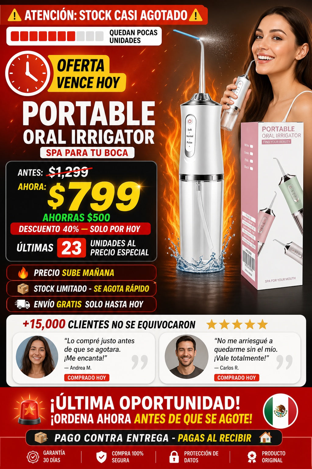 Irrigador Bucal Limpiador De Dientes - imagen 10