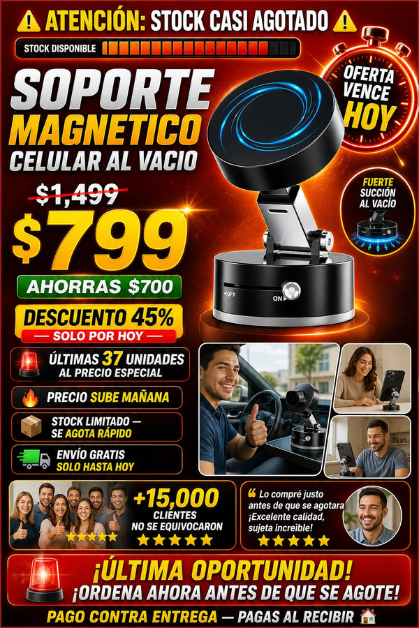 Soporte Magnetico Celular Al Vacio IDEAL PARA OFICINA, AUTO, ESCRITORIO, VIAJE DE NEGOCIOS ETC - imagen 10