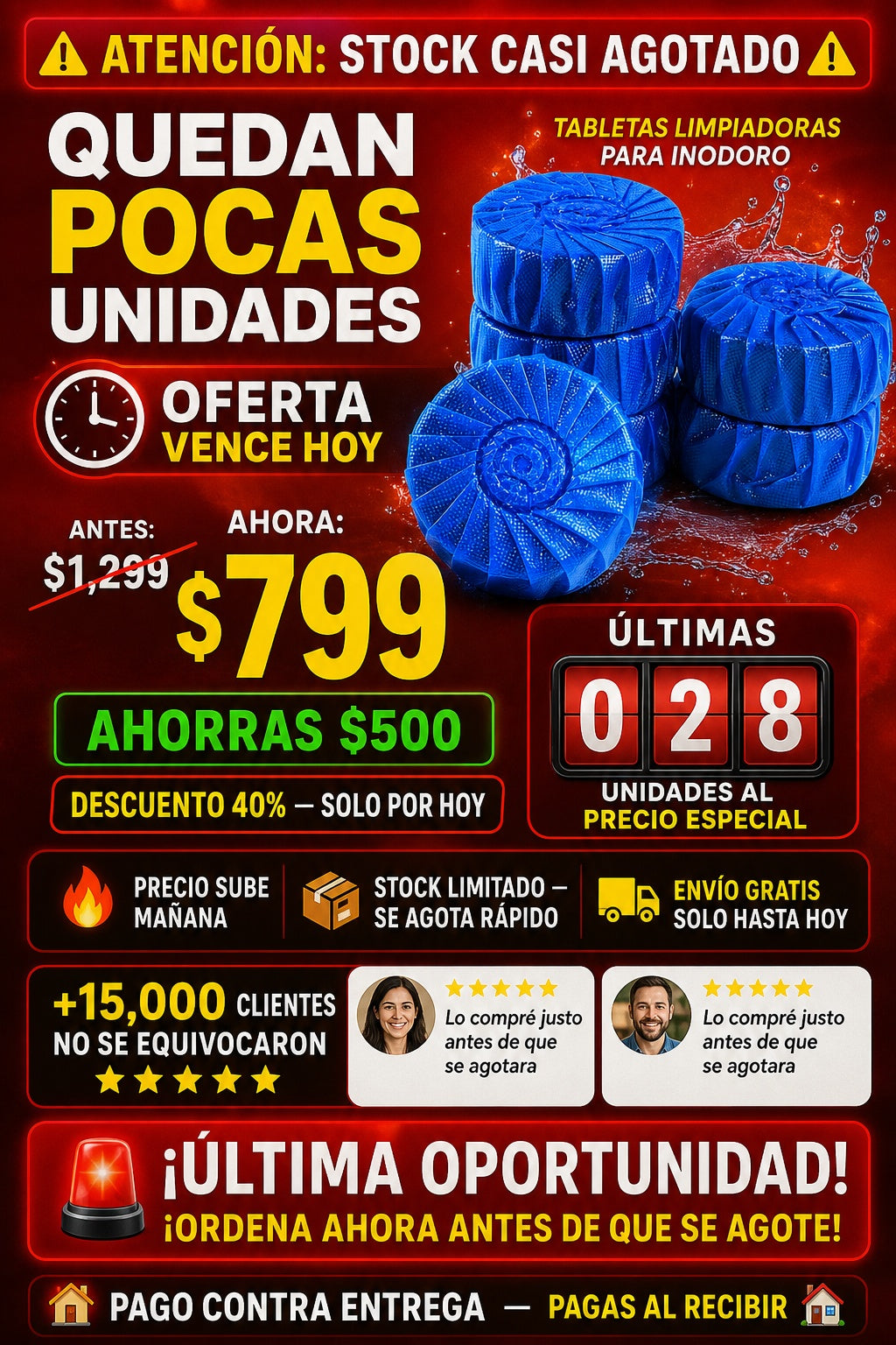Kit Pastillas Limpieza Para Inodoro 20 pç - imagen 10