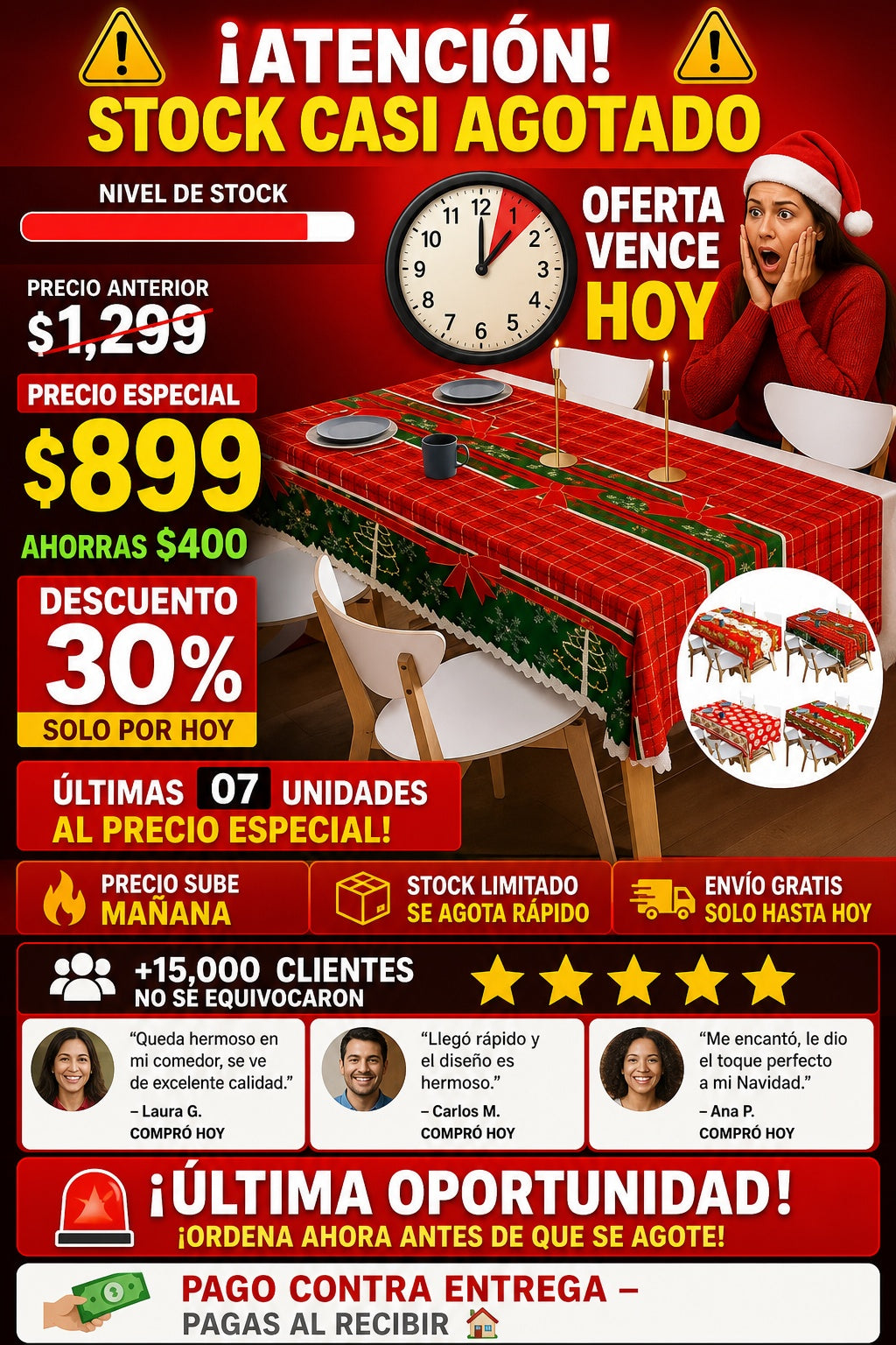 Mantel Decorativo De Navidad - imagen 10