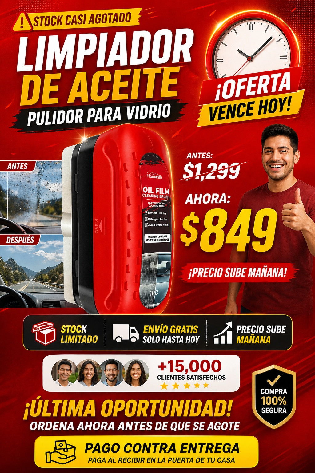 Limpiador De Aceite Pulidor Para Vidrio - imagen 10