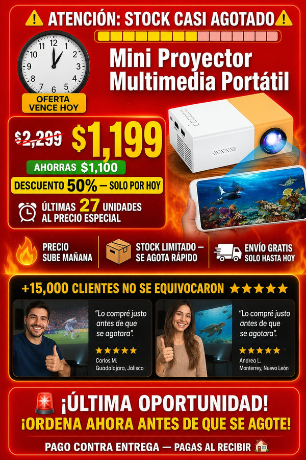 Mini Rproyector Multimedia Portatil - imagen 10