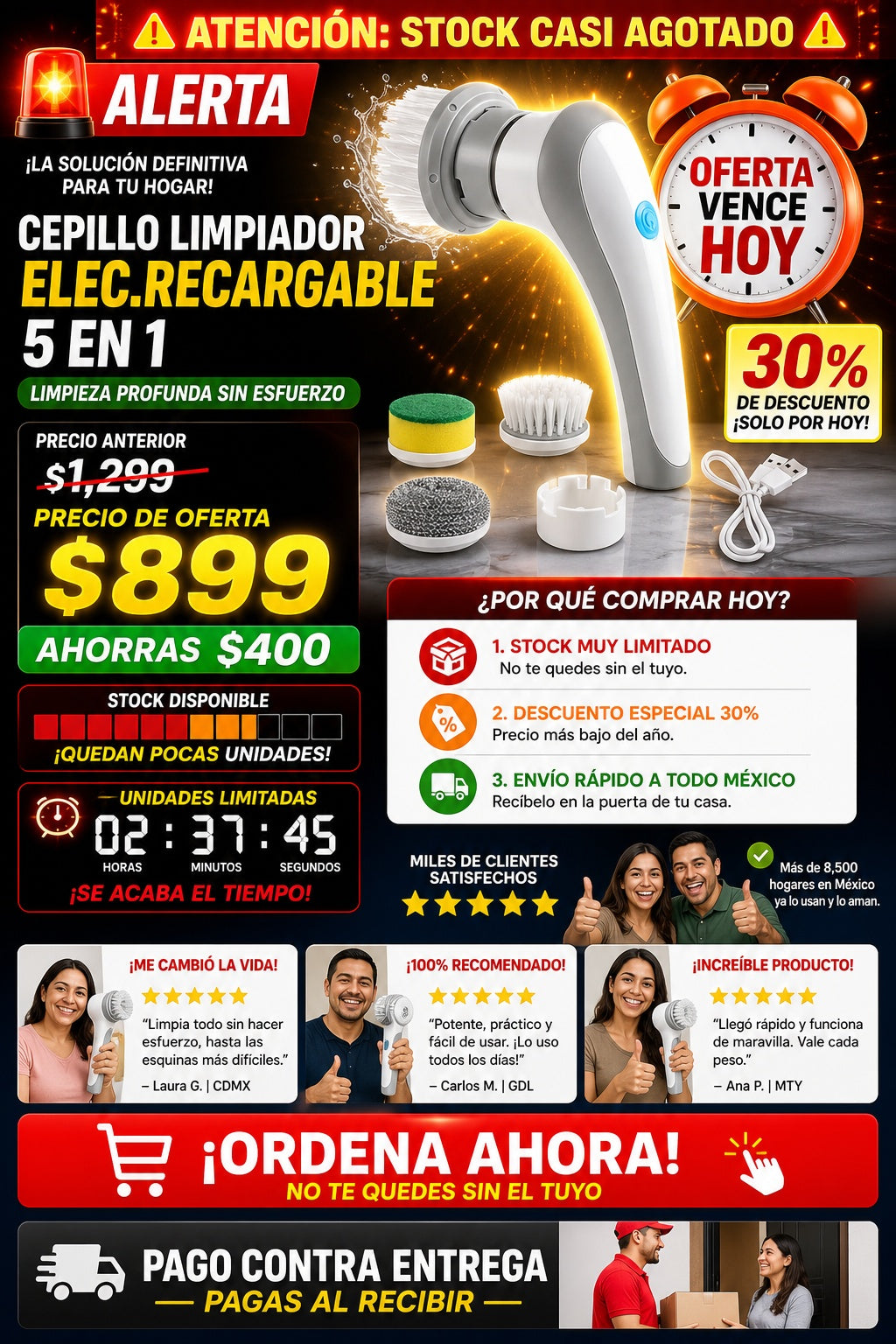 Cepillo Limpiador Elec.recargable 5en1 - imagen 10