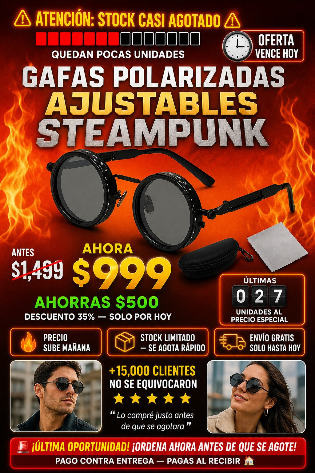 Gafas Lentes Polarizado Ajustable - imagen 10