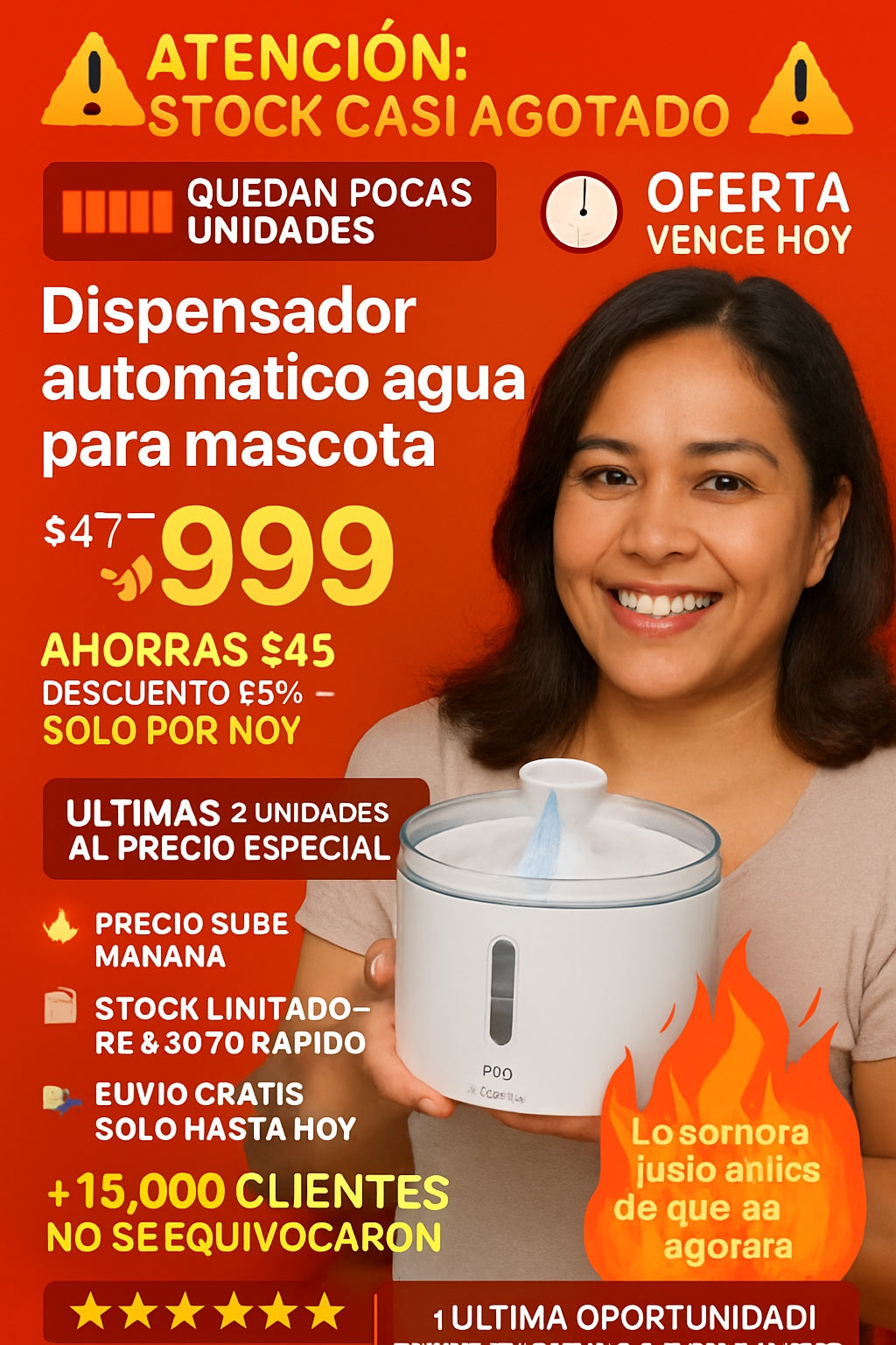 Dispensador automático agua para mascota - imagen 10