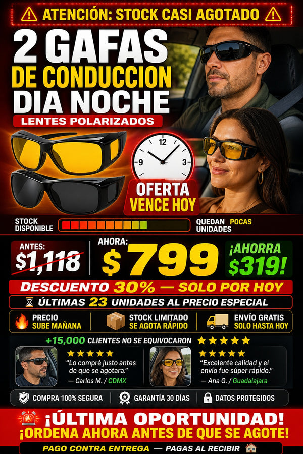 2 Gafas De Conduccion Dia Noche Lentes - imagen 10