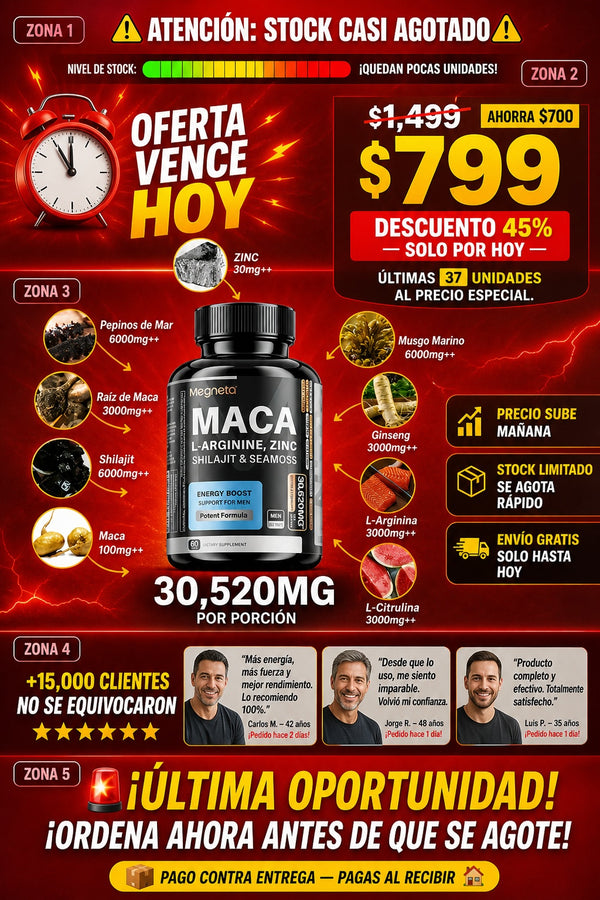 Suplemento Megneta Maca Hombres 60 Cp - imagen 10