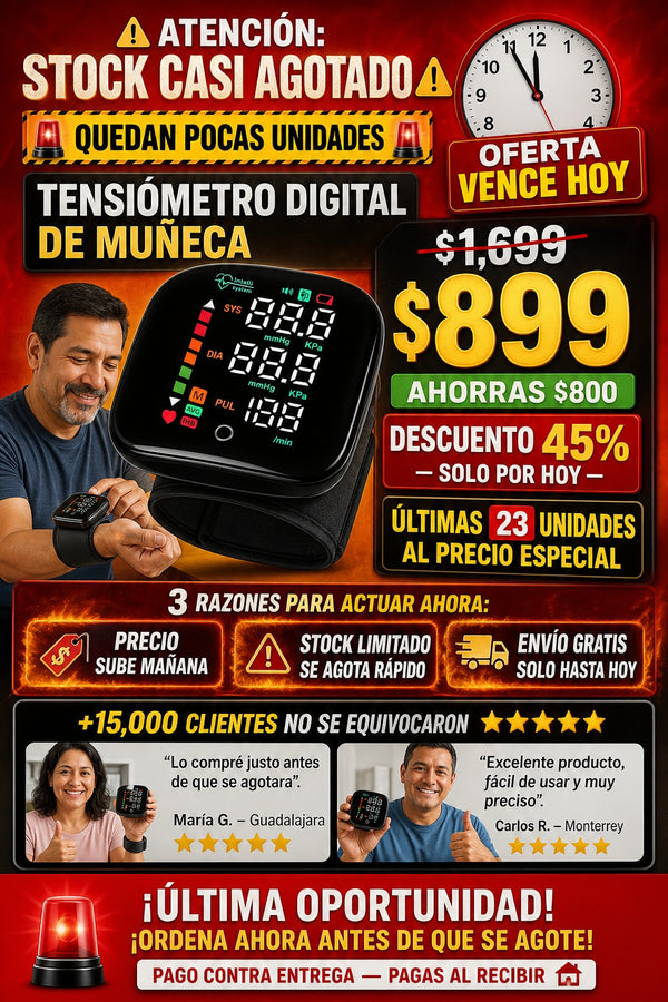 Pulsometro Monitor Digital Arteria de muñeca - imagen 10