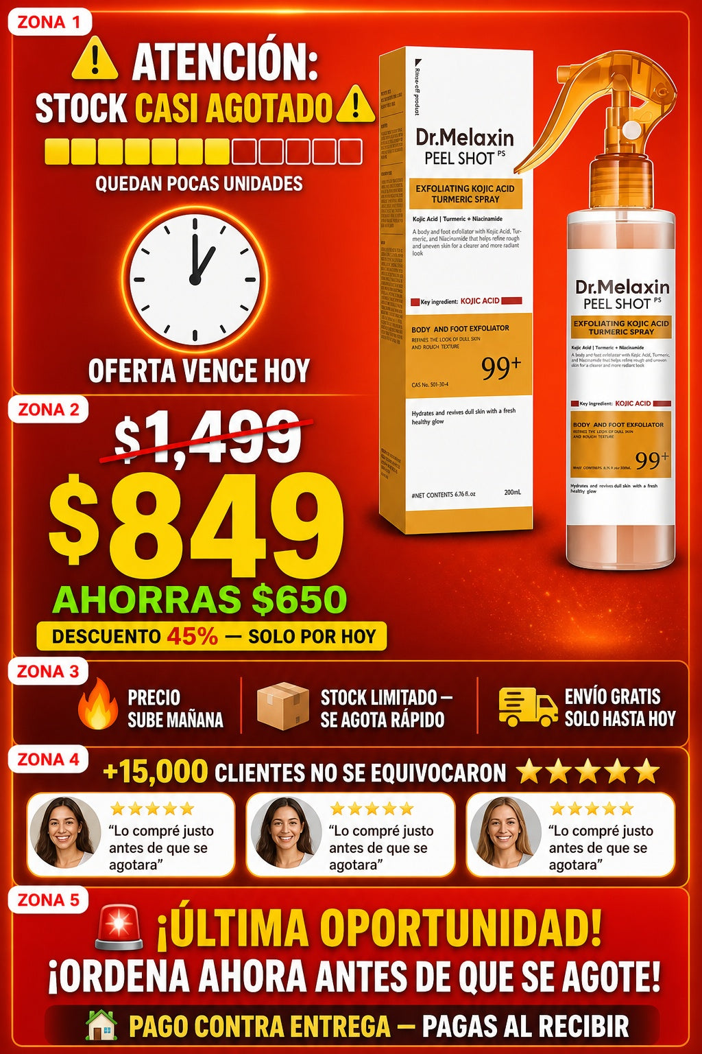 Spray Dr. Melaxin Exfoliante Curcuma - imagen 10