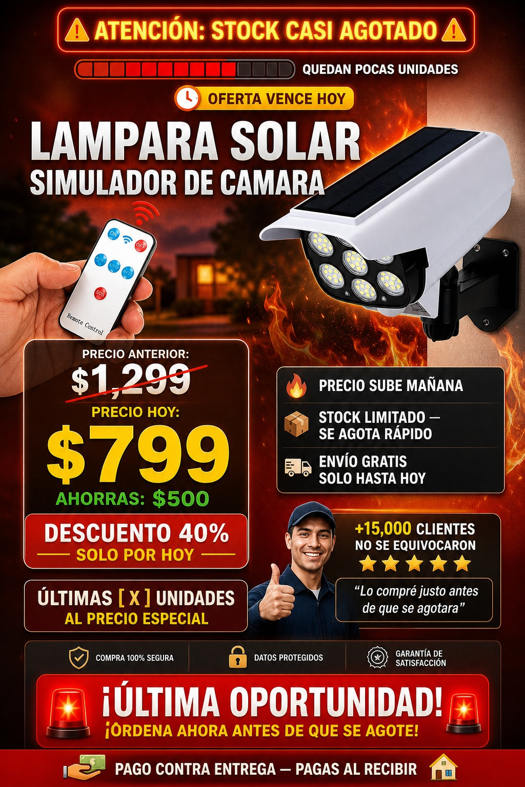Lampara Solar Simulador De Camara - imagen 10