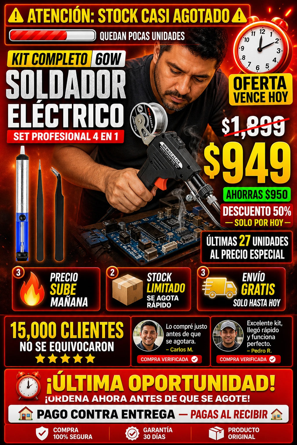 Kit De Pistola De Soldar 60w - imagen 10